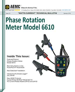 AEMC Tech Bulletin Issue 19 - Phase Rotation Meter Model 6610