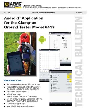 Android App for the AEMC Clamp-on Ground Tester Model 6417