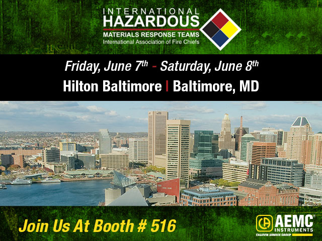 Join AEMC Instruments at IAFC Show 2024, at Hilton Baltimore in Baltimore, MD