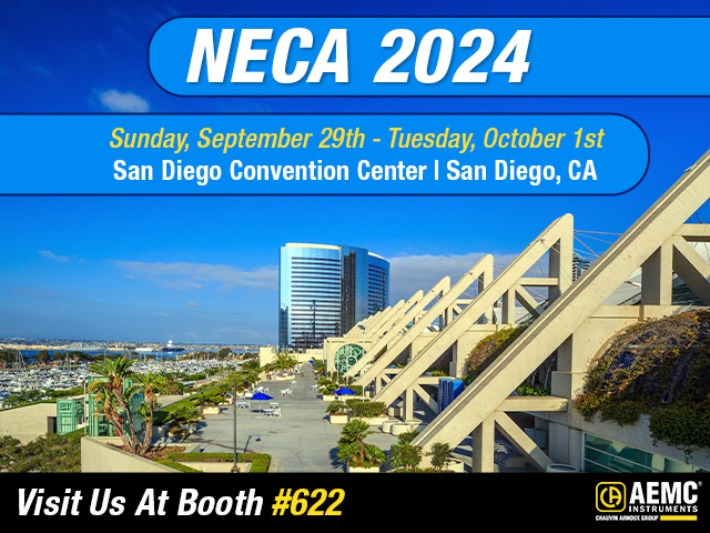 Join AEMC Instruments at NECA tradeshow 2024, in San Diego, CA